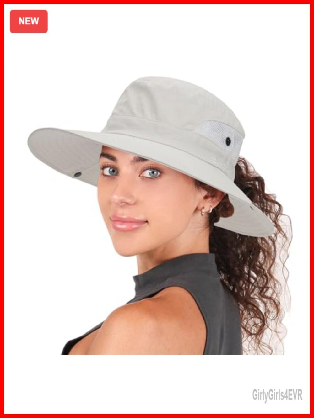 Womens Summer Sun Hat Wide Brim UV Protection Bucket Hat